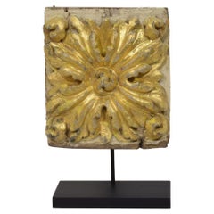 18th Century Portuguese Baroque Carved Wooden Ornament