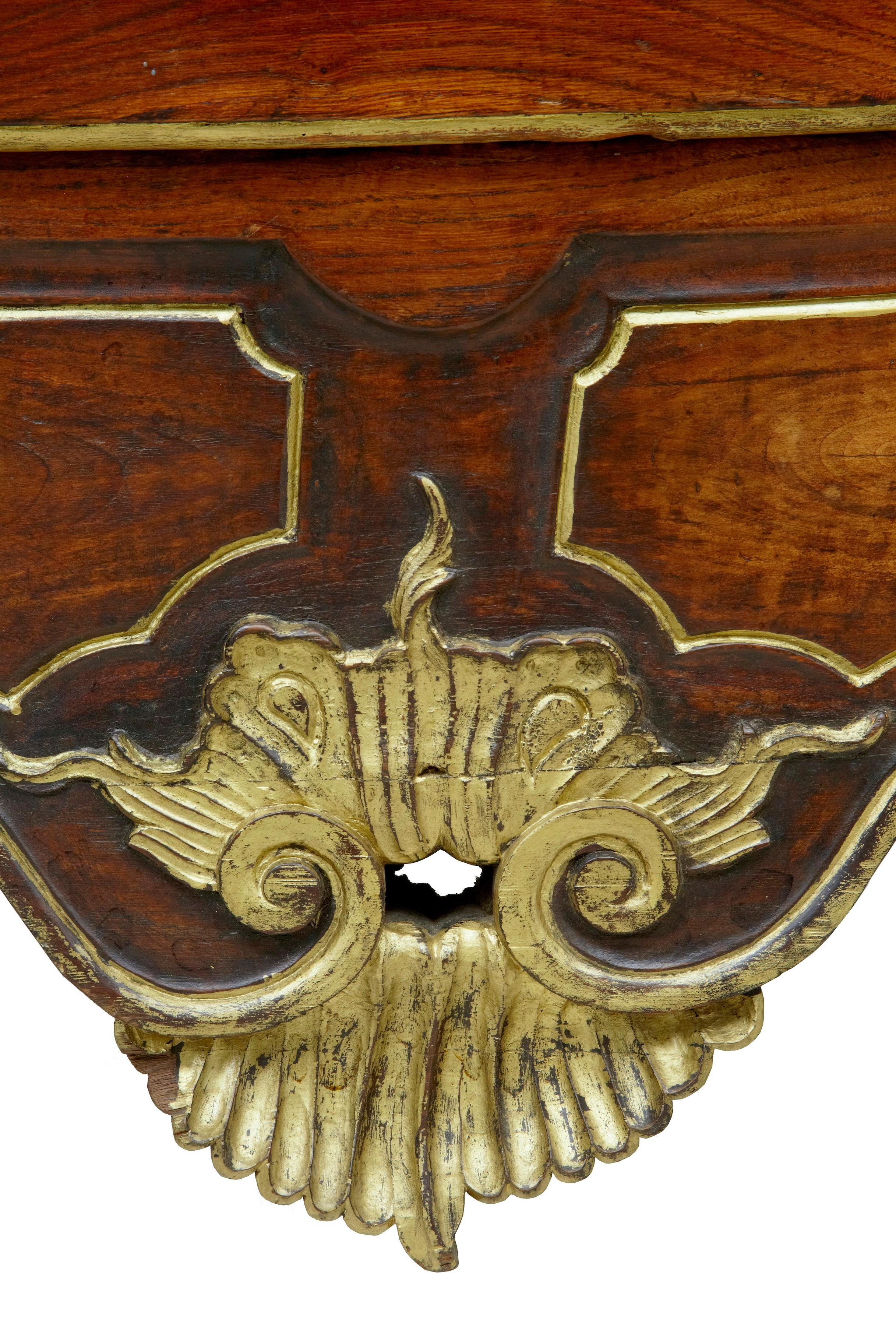 18th Century Portuguese Carved Walnut and Gilt Commode 6