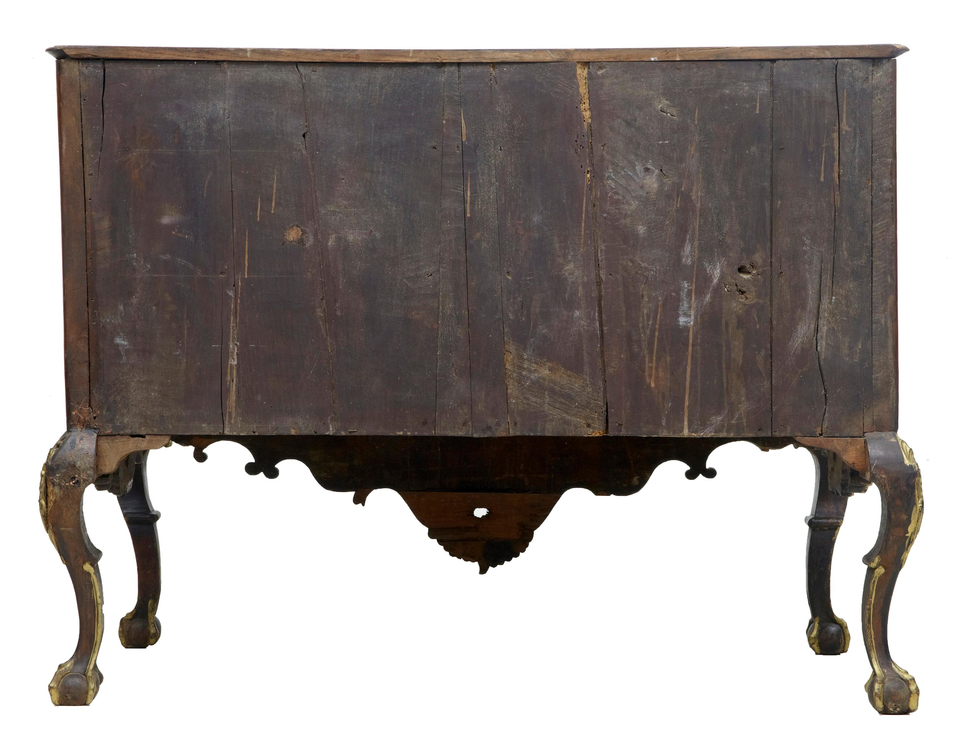 18th Century Portuguese Carved Walnut and Gilt Commode 2