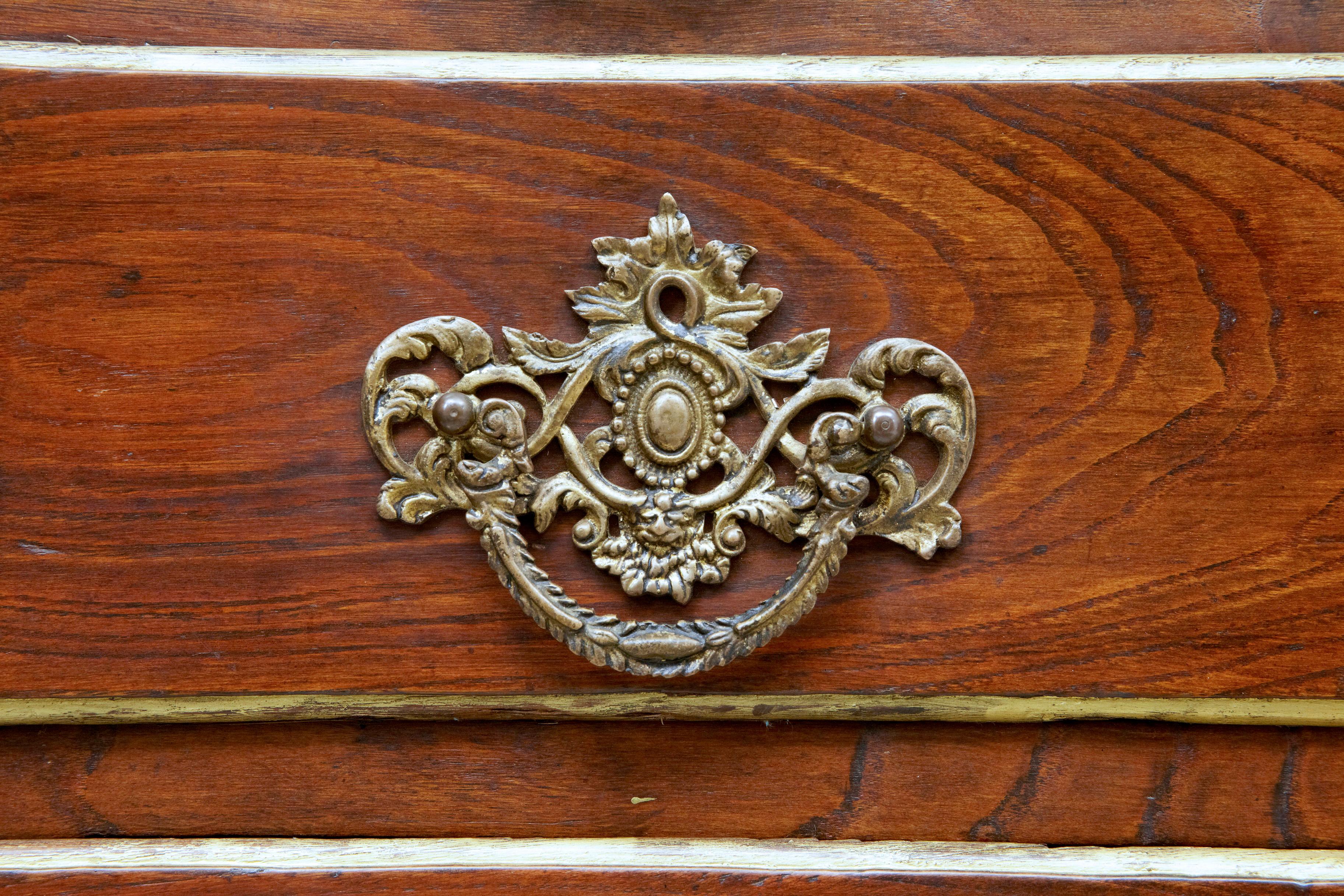 18th Century Portuguese Carved Walnut and Gilt Commode 3