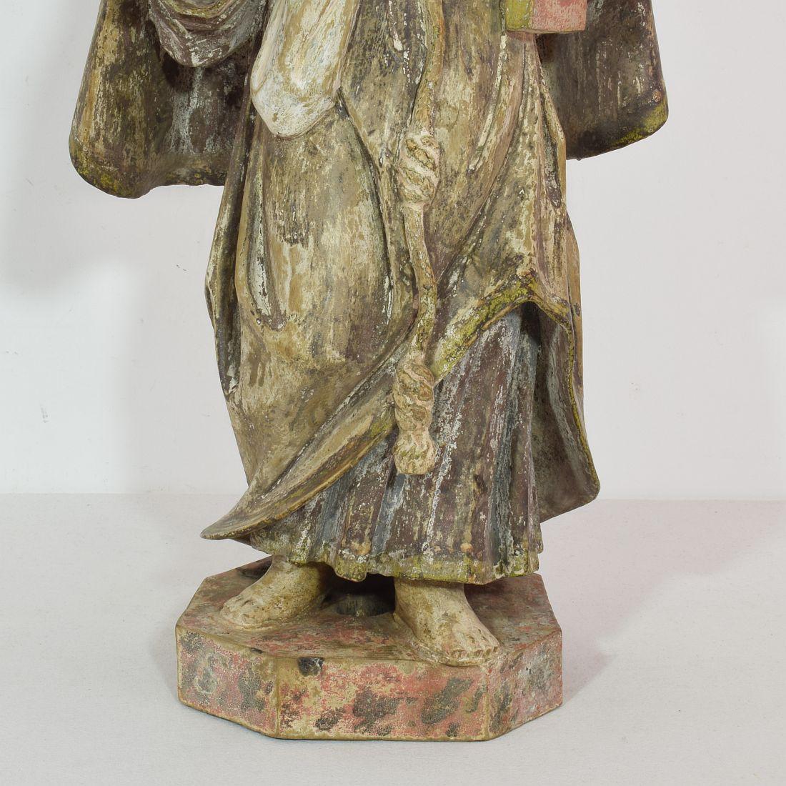 18th Century Portuguese Carved Wooden Statue of Saint Anthony 8