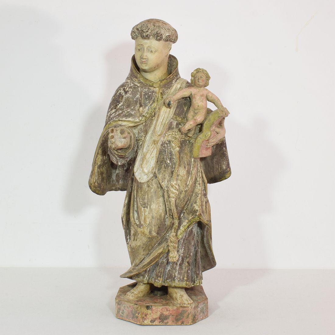 Beautiful statue of Saint Anthony.
Anthony or Antony of Padua (Italian: Antonio di Padova) or Anthony of Lisbon (Portuguese: António de Lisboa; born Fernando Martins de Bulhões; 15 August 1195 – 13 June 1231)[2][3] was a Portuguese Catholic priest