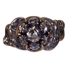 18th century Portuguese Diamonds Gold and Silver Ring
