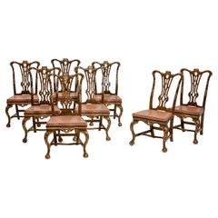 Vintage 18th Century Portuguese Dining Chairs, Set of 8