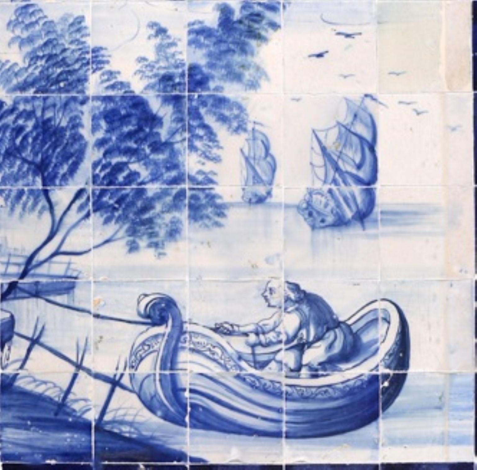 18th Century Portuguese Azulejos Panel 
