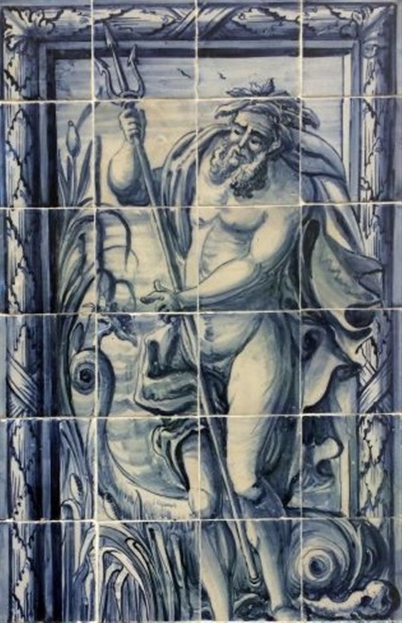18th century Portuguese tile panel representing 