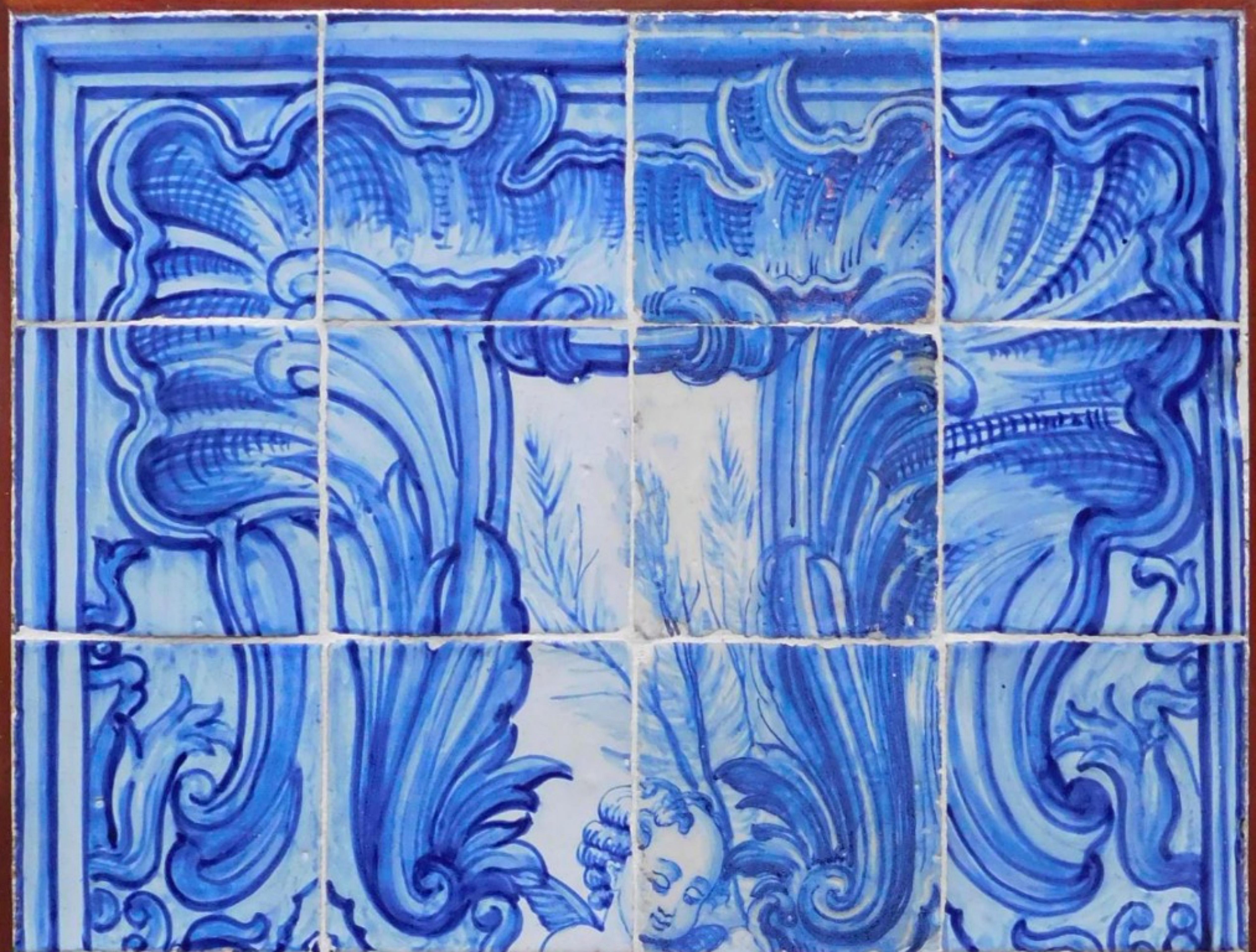 Baroque 18th century Portuguese Tiles Panel 