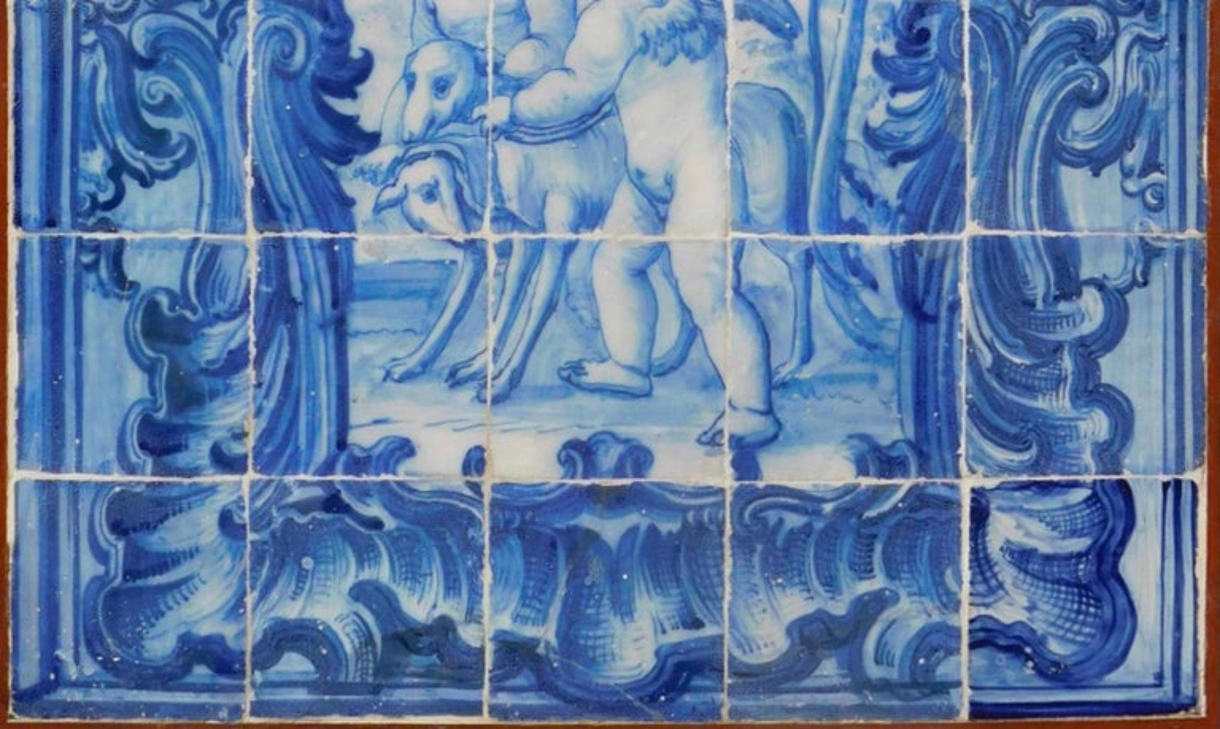 Hand-Crafted 18th century Portuguese Tiles Panel 