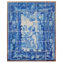 18th century Portuguese Tiles Panel "Angels" 