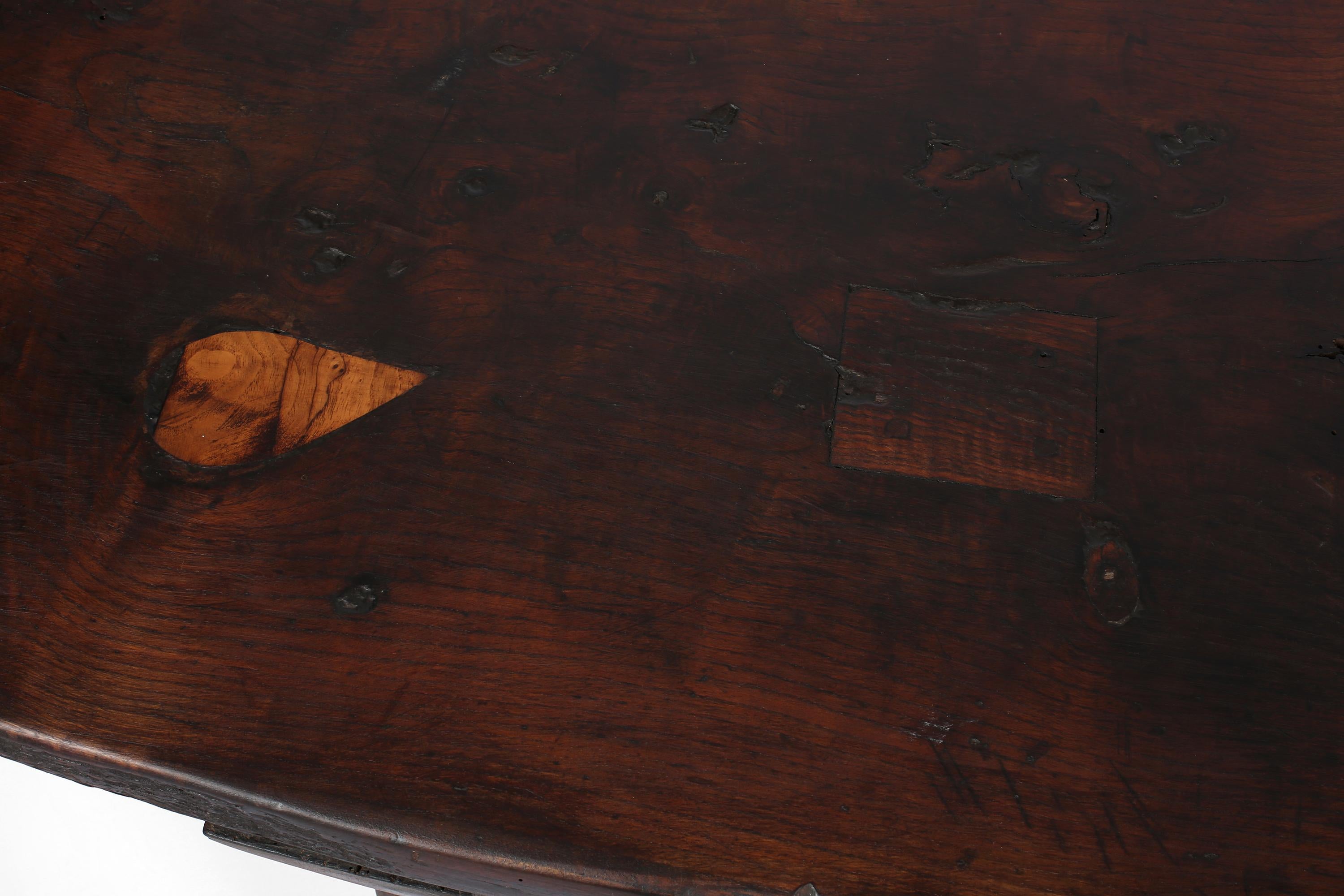 18th Century Portuguese Wabi Sabi Chestnut Console Table 15