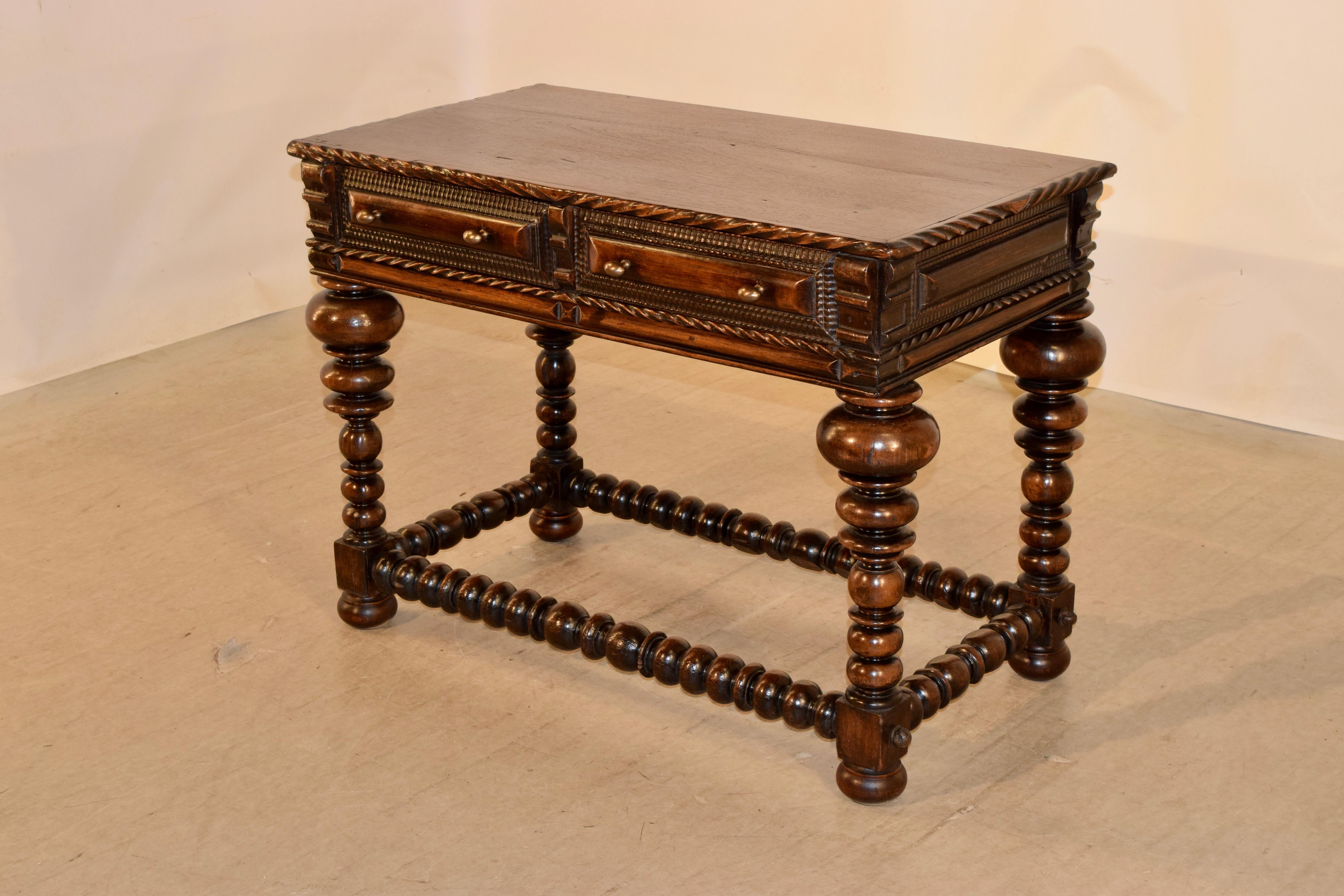Baroque 18th Century Portuguese Writing Table For Sale