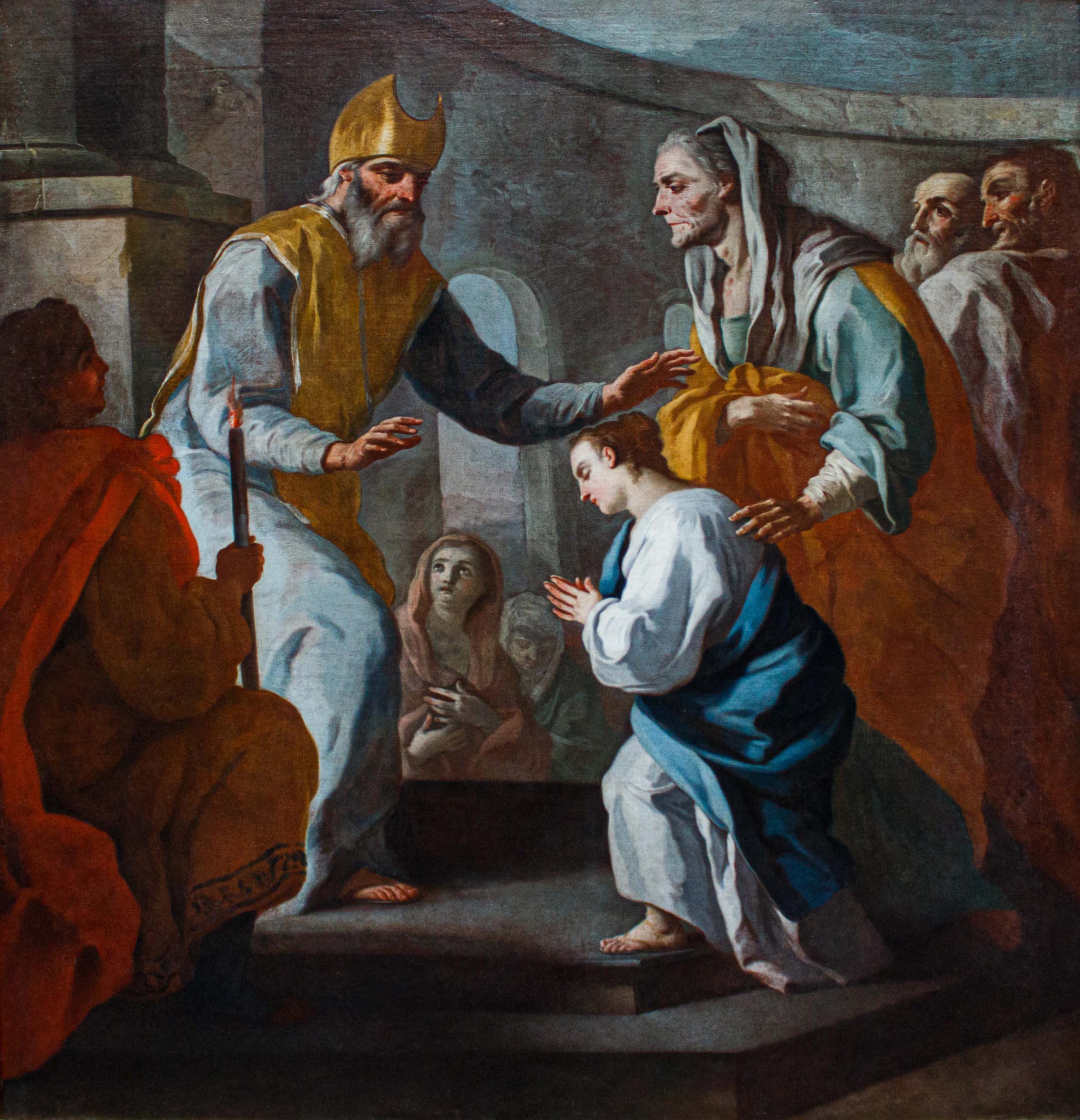 18th Century Presentation of Mary at the Temple Painting by Pietro ...
