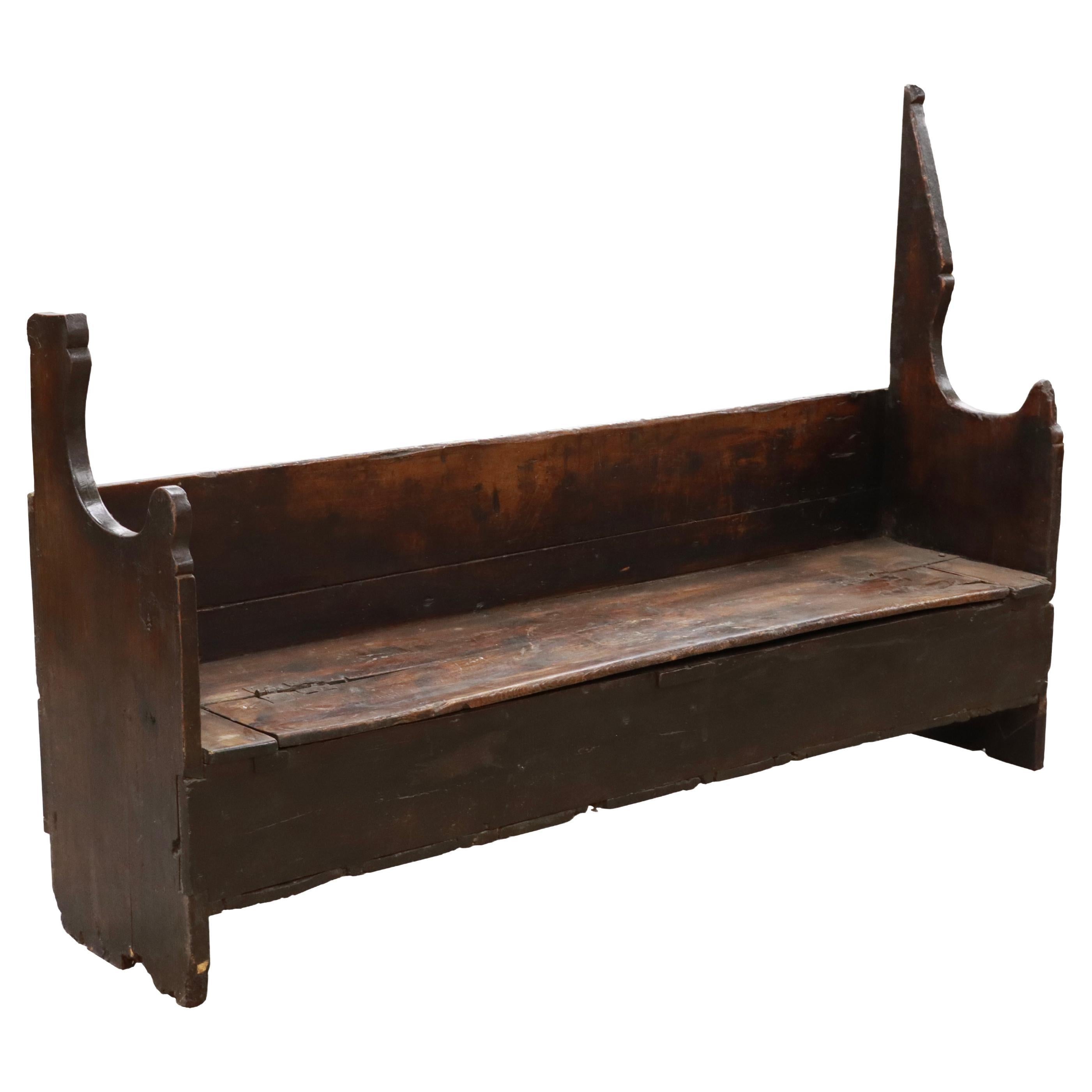 18th Century Primitive Catalan Bench For Sale