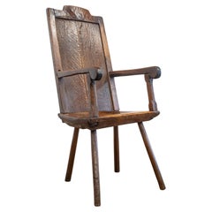Used 18th Century Primitive Oak Chair
