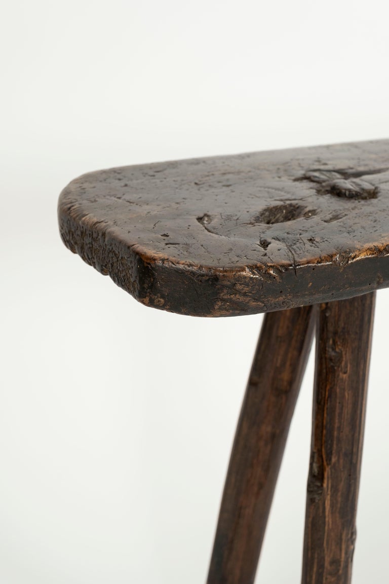 18th Century Primitive Rustic Bench For Sale 5