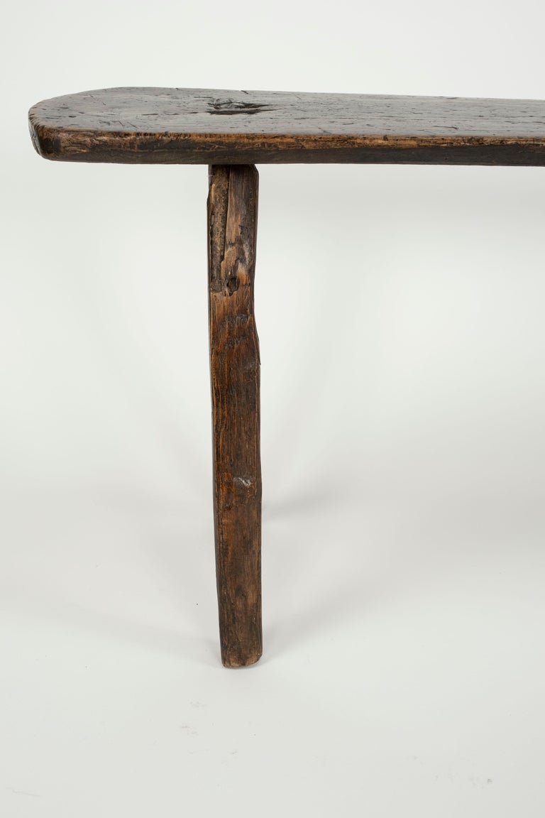 18th Century Primitive Rustic Bench For Sale 2