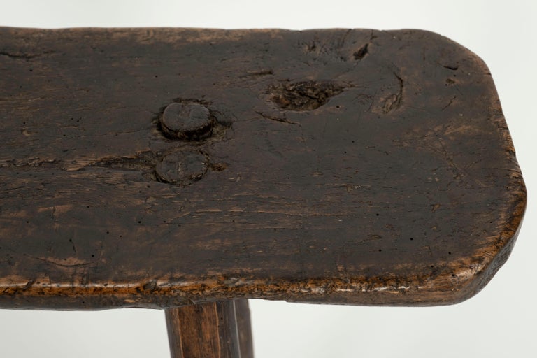 18th Century Primitive Rustic Bench For Sale 3