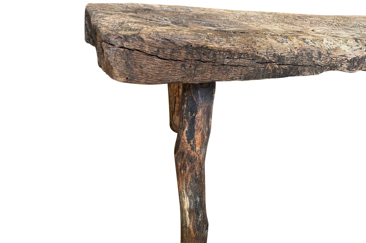 Banc espagnol primitif du 18e siècle en vente 1