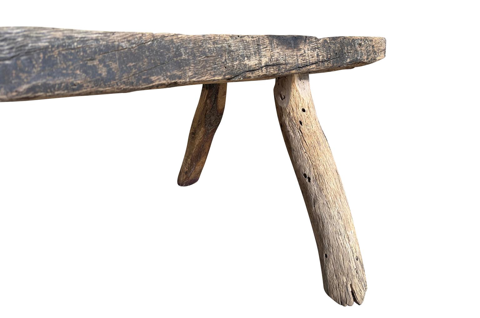 Banc espagnol primitif du 18e siècle en vente 3