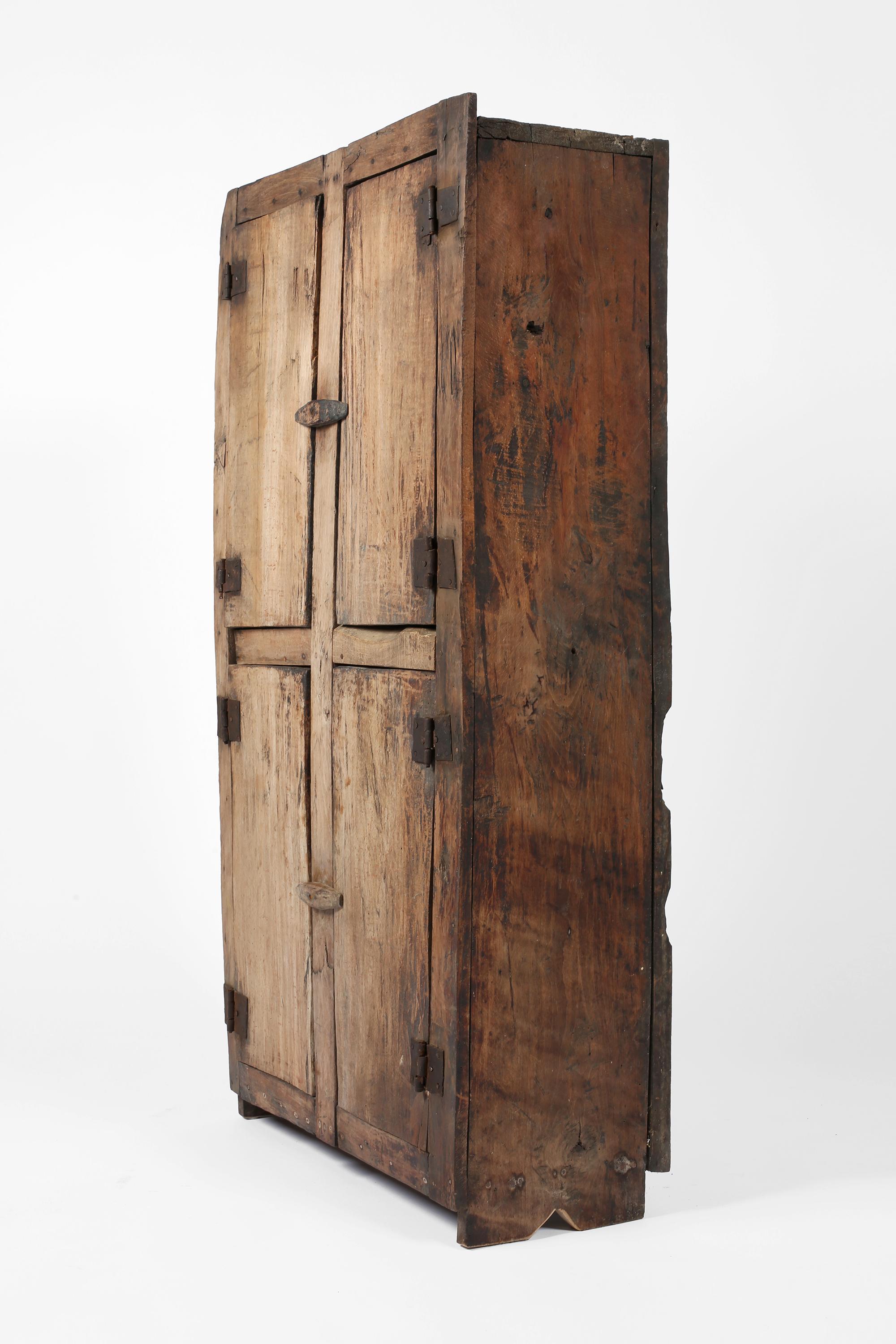 18th Century Primitive Wabi-Sabi Carpathian Cupboard For Sale 6