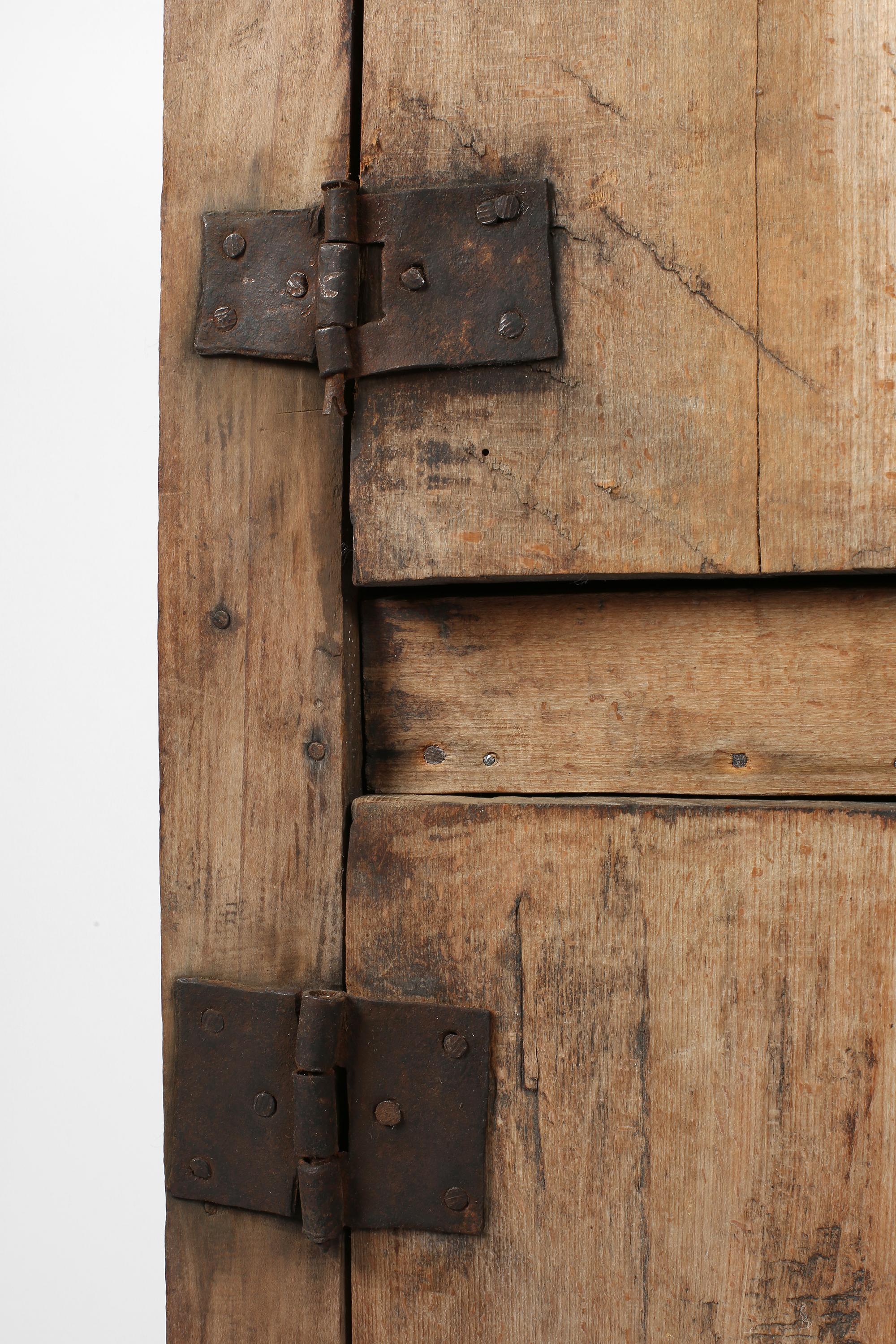 Hardwood 18th Century Primitive Wabi-Sabi Carpathian Cupboard For Sale