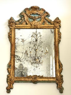 Miroir provençal du XVIIIe siècle en verre mercure de style Louis XVI