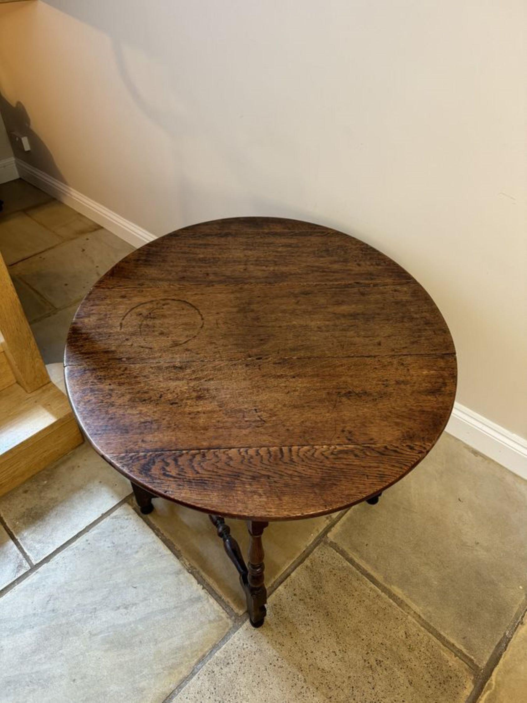 Table de salle à manger à abattant en chêne antique de qualité XVIIIe siècle Bon état - En vente à Ipswich, GB
