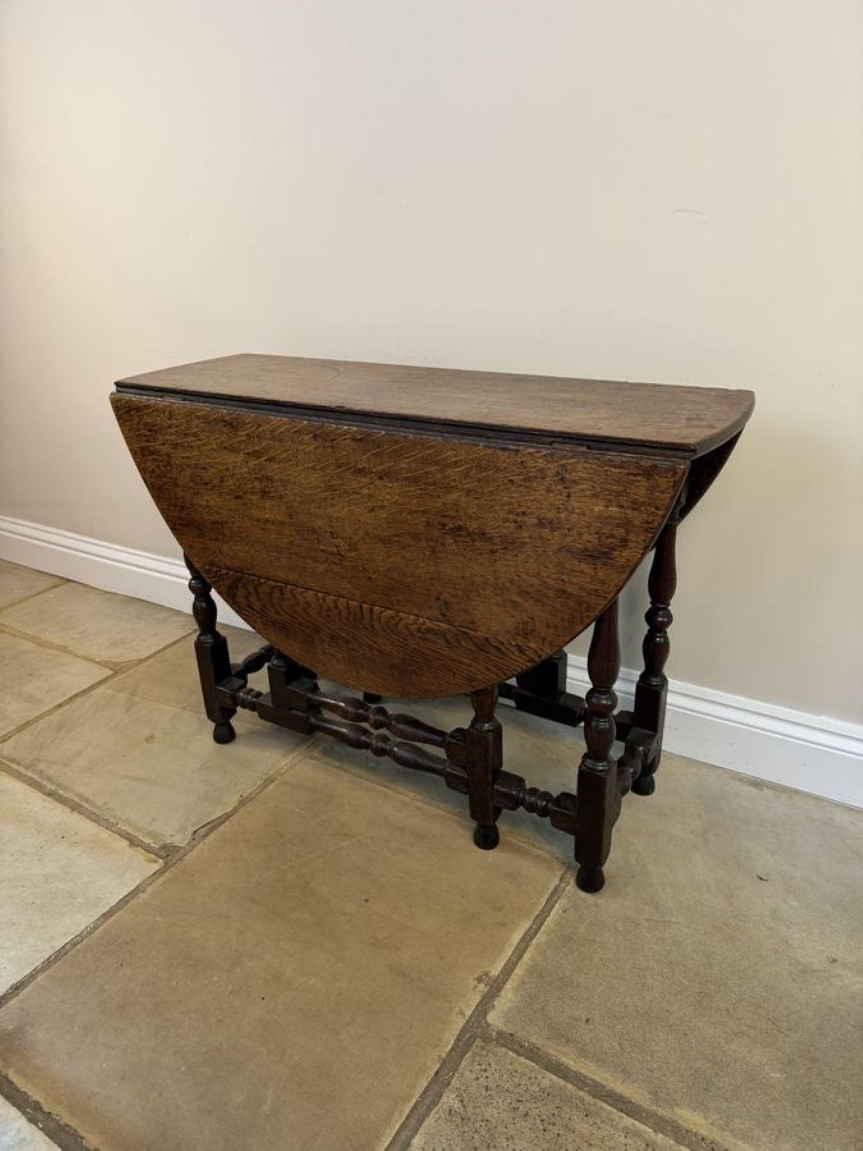 Table de salle à manger à abattant en chêne antique de qualité XVIIIe siècle en vente 4