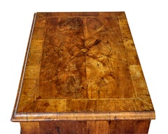 18th century Queen Anne and later walnut knee hole desk