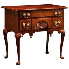 18th Century Queen Anne Cuban Mahogany Lowboy, New England