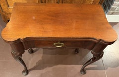 18th Century Queen Anne Mahogany Shell Carved Card or Gaming Table