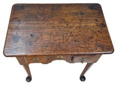 18th Century Queen Anne Oak Lowboy