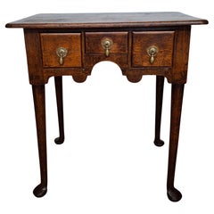 18th Century Queen Anne Oak Lowboy