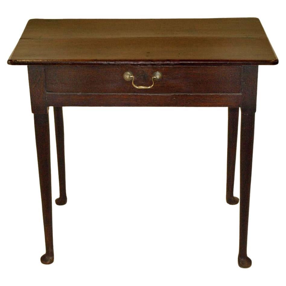 18th Century Queen Anne One Drawer Table For Sale