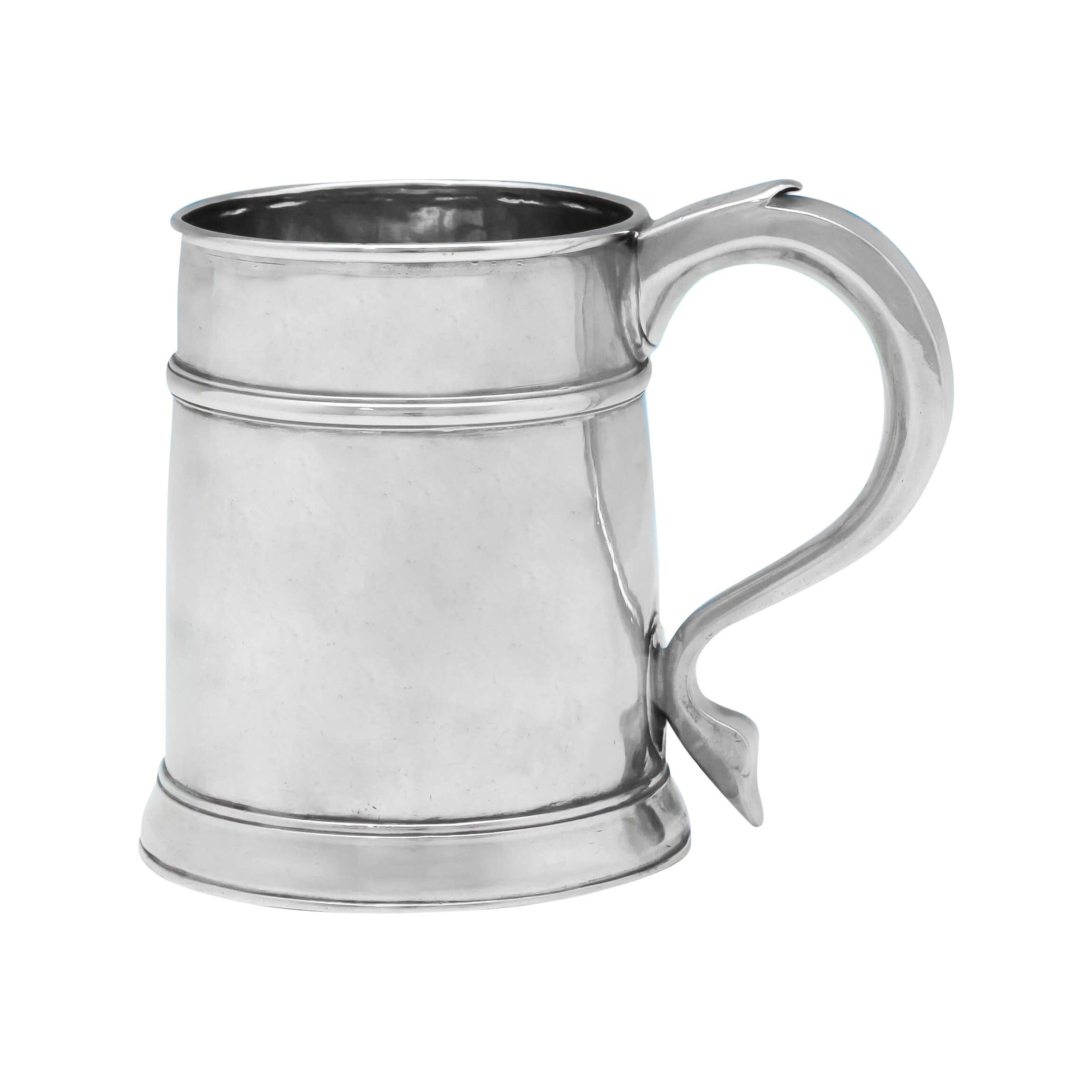 18th Century Queen Anne Period Antique Britannia Standard Silver Mug from 1705