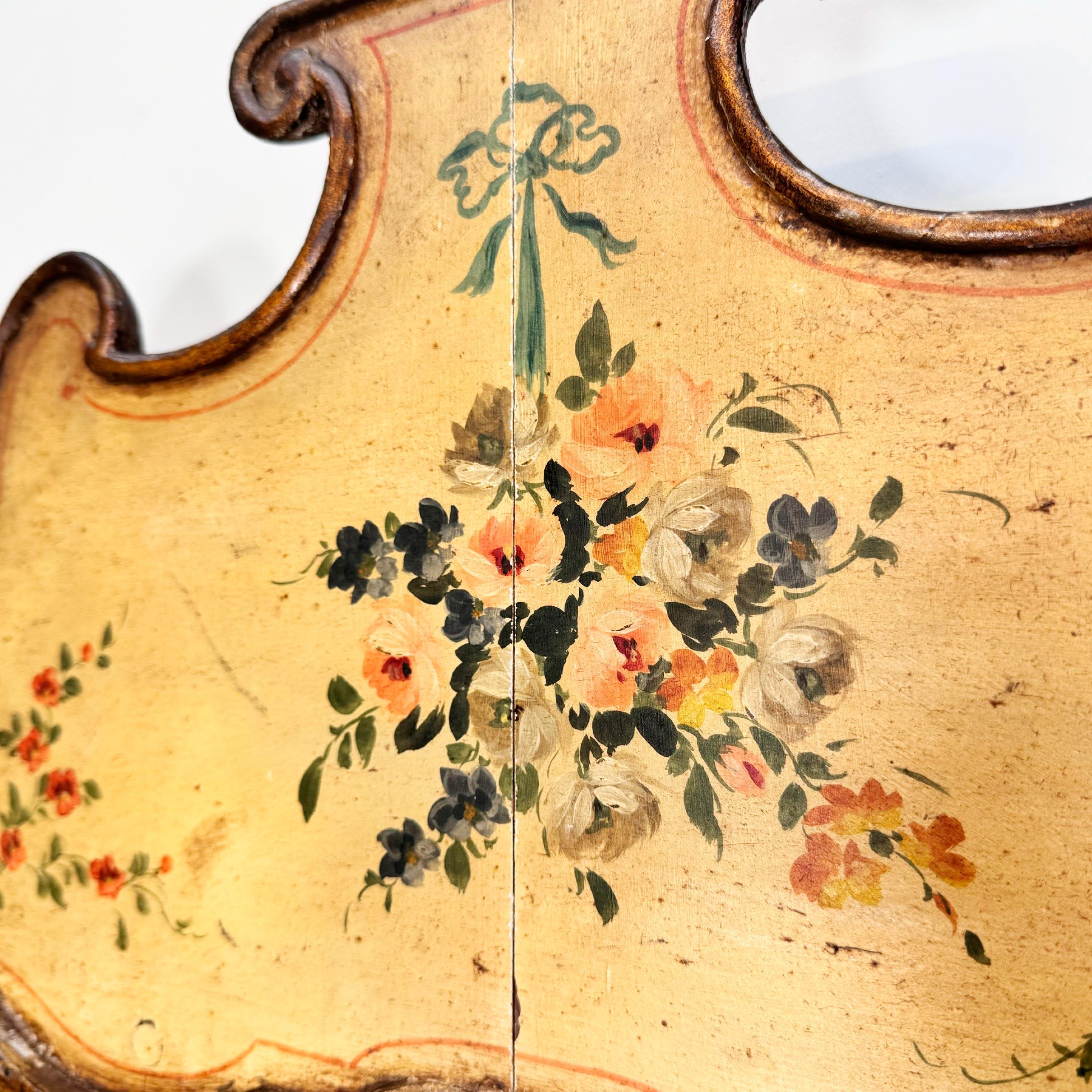 English 18th Century Queen Anne Style Floral Mirror For Sale