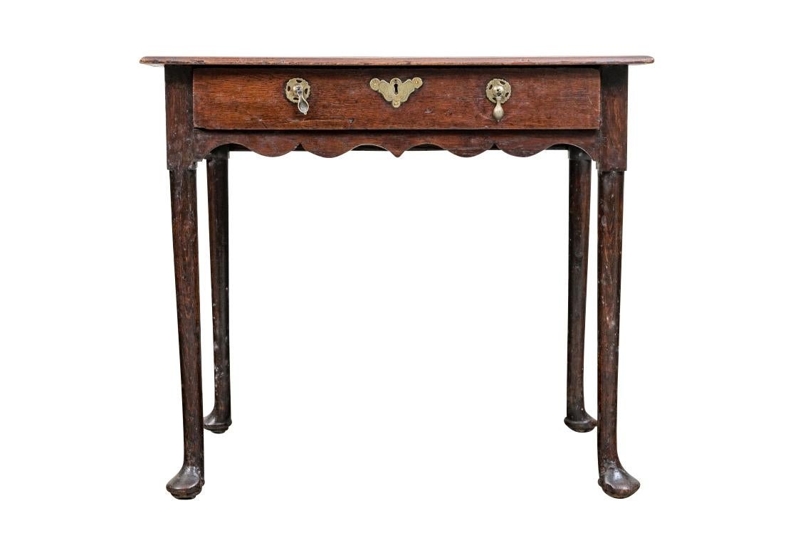 18th Century Queen Anne Style  Single Drawer Lowboy For Sale 10