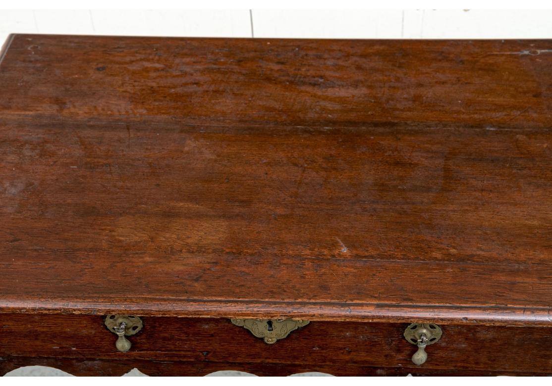 Stained 18th Century Queen Anne Style  Single Drawer Lowboy For Sale