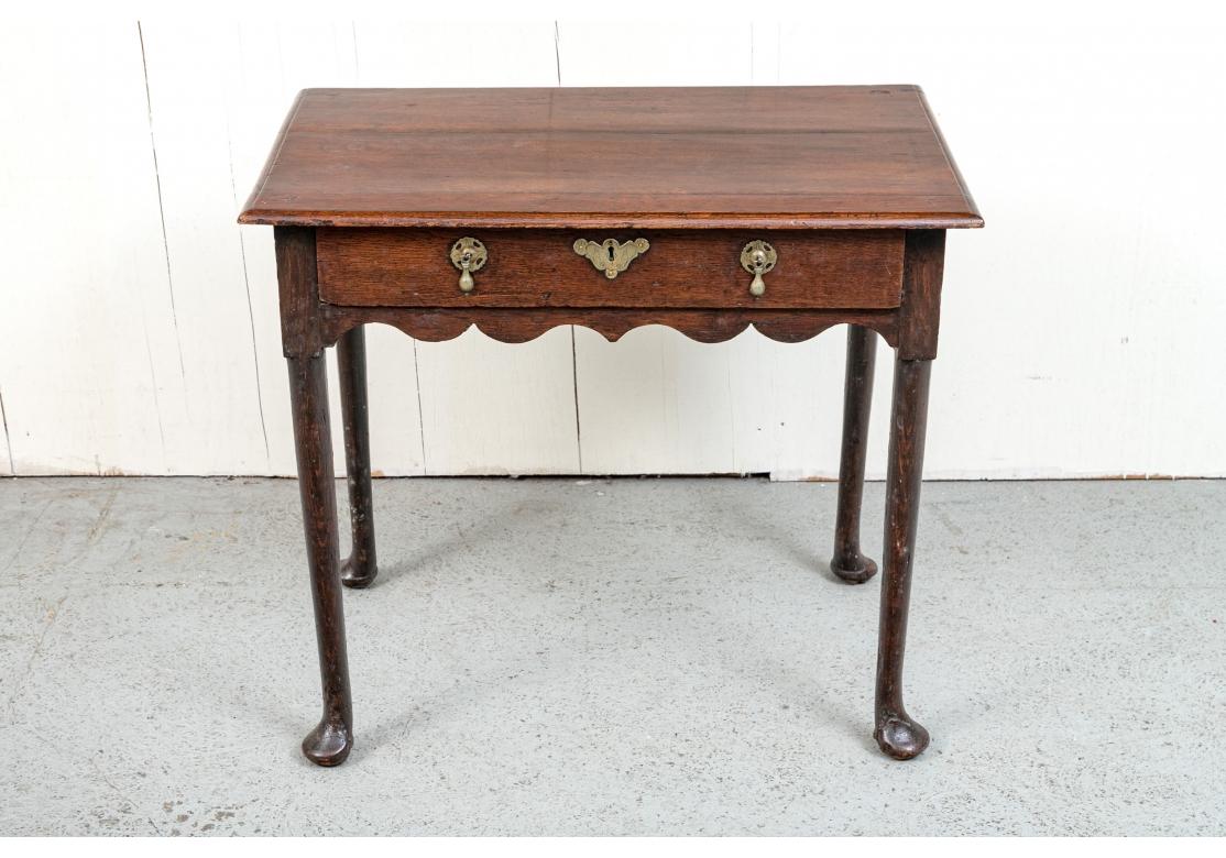 18th Century and Earlier 18th Century Queen Anne Style  Single Drawer Lowboy For Sale
