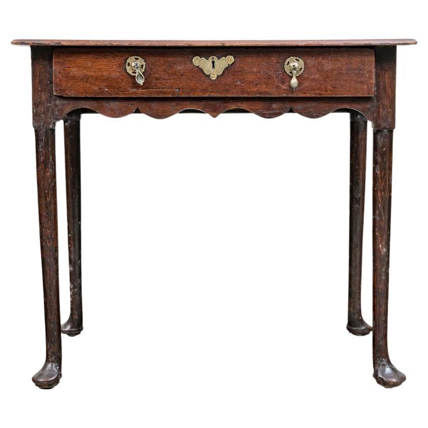 18th Century Queen Anne Style  Single Drawer Lowboy For Sale