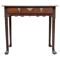 18th Century Queen Anne Style  Single Drawer Lowboy