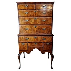 18th Century Queen Anne Walnut Chest On Stand