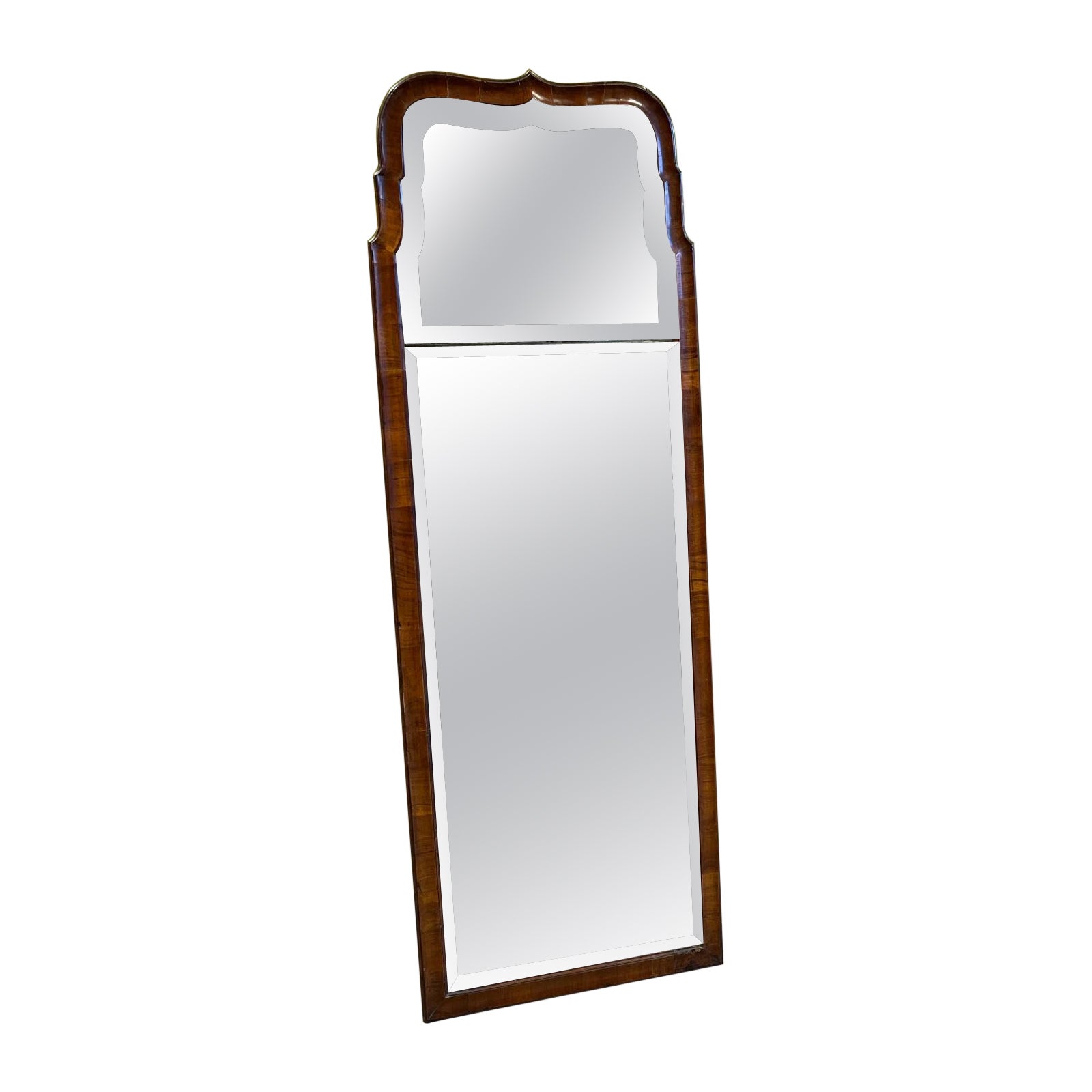 18th Century Queen Anne Walnut Pier Mirror For Sale