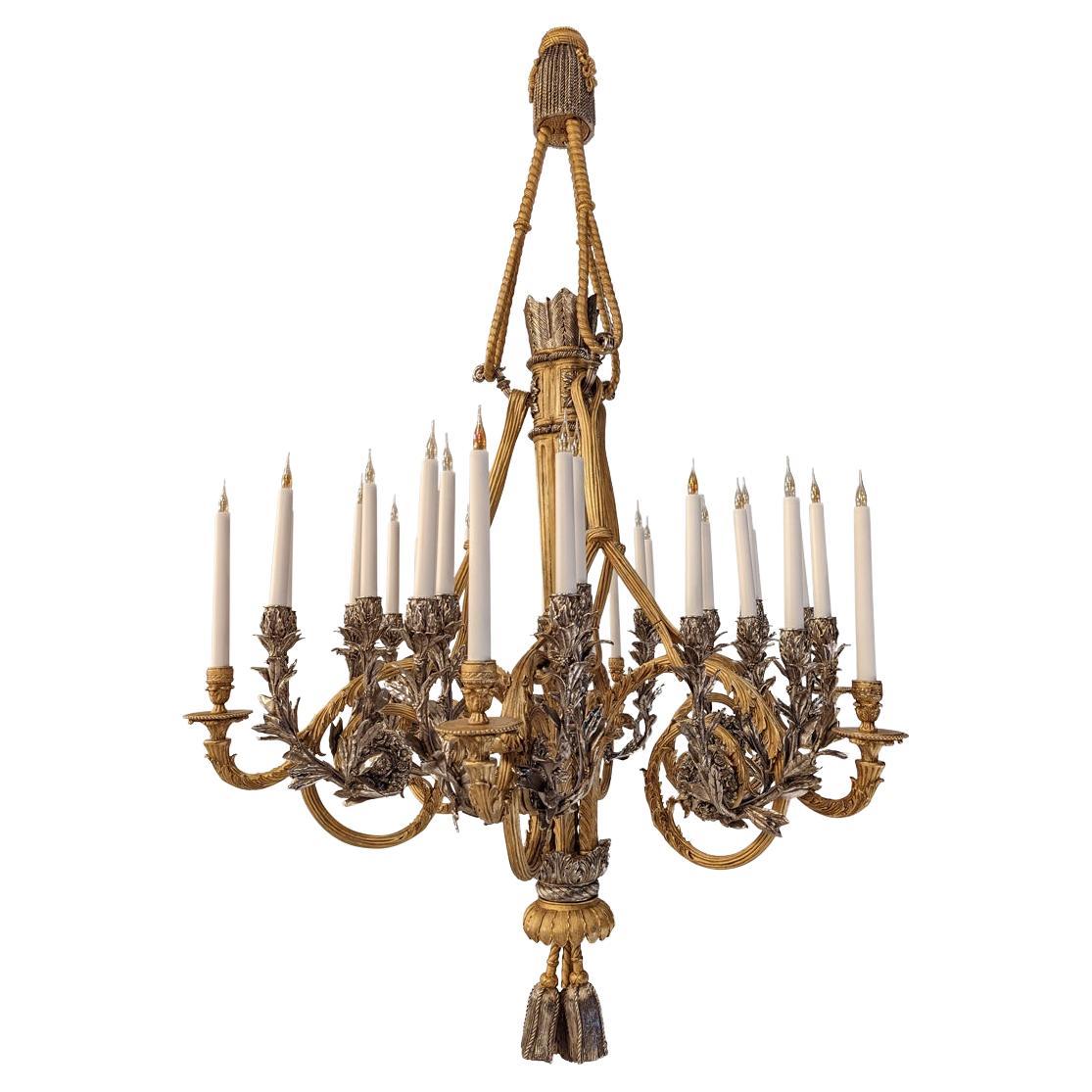 18th Century Quiver Chandelier in Bronze Nickel and Gold For Sale at 1stDibs 18th century