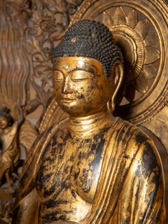 18th century Rare antique Japanese Amida Buddha statue from Japan