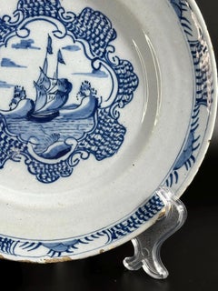 18th Century, Rare Dutch Delft Charger - 9.1in