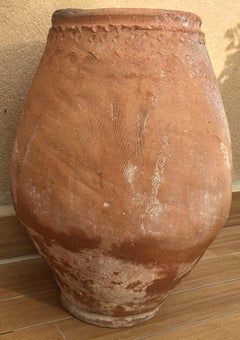18th Century Rare Large Terracotta Hand Carved French Biot Pot