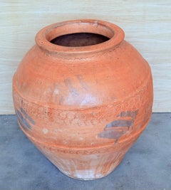 18th Century Rare Large Terracotta Hand Carved French Biot Pot