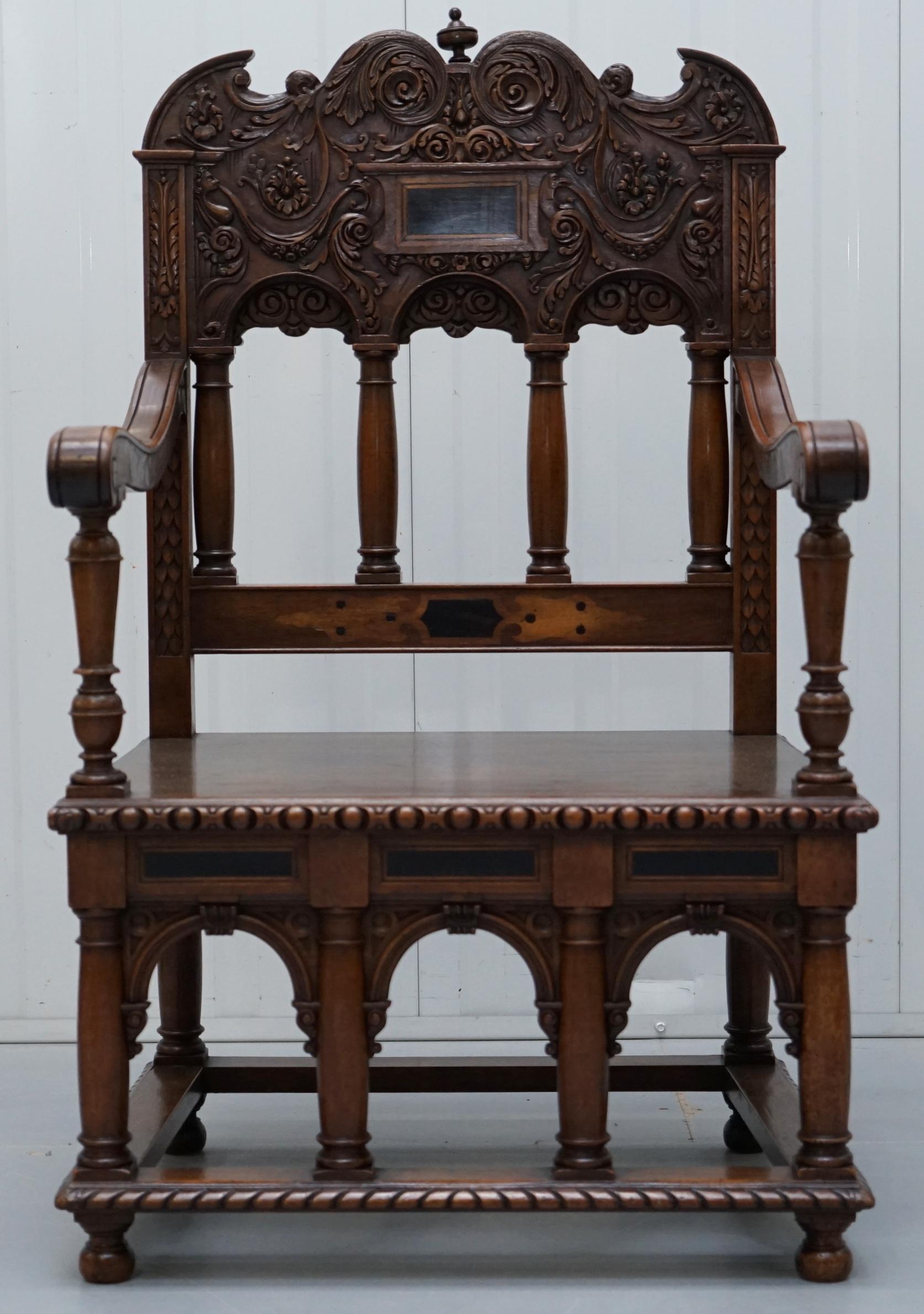 We are delighted to offer for sale this absolutely stunning exceptionally rare steeple back pillared legged chair circa 1760 in the Pugin Gothic manor 

Please note the delivery fee listed is just a guide, it covers within the M25 only.

This is