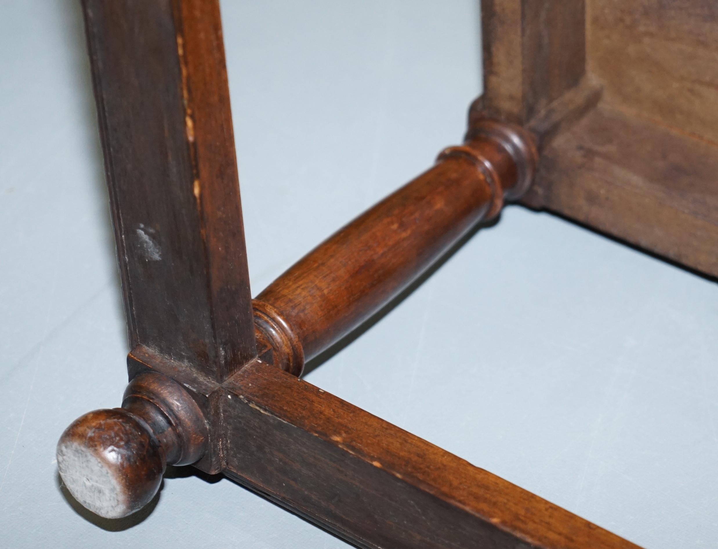 18th Century Rare Steeple Back Column Legs Gothic Style Antique Pugin Armchair 10